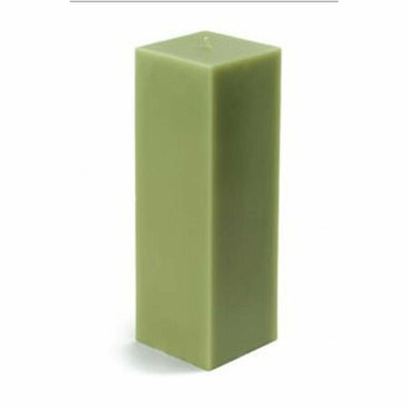 ZEST CANDLE CPZ-157-12 3 x 9 in. Sage Green Square Pillar Candle, 12PK CPZ-157_12